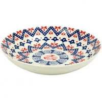 Тарілка керамічна 9-ка з візерунком D23*6,5см 700мл 6895-122