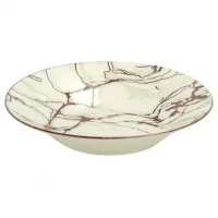 Тарілка супова керамічна 8-ка з візерунком D20*6cм 500мл 6895-133