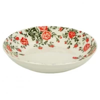 Тарілка керамічна з візерунком D18*5см 300мл 6895-16