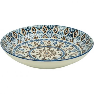 Тарілка керамічна з візерунком D23*6,5см 700мл 6895-140