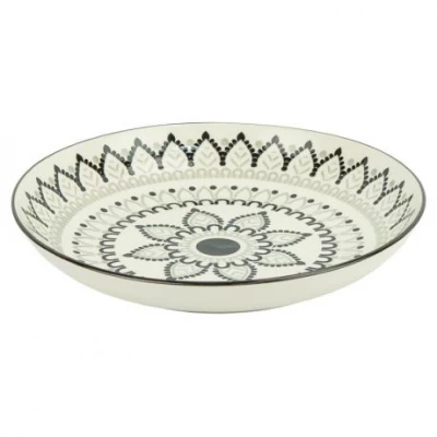 Тарілка керамічна 8-ка з візерунком D20,5*5,5см 500мл 6895-61