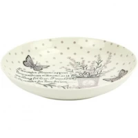 Тарілка керамічна 9-ка з візерунком D23*6,5см 700мл 6895-116