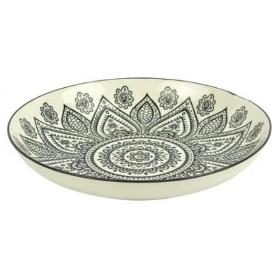 Тарілка керамічна 8-ка з візерунком D20,5*5,5см 500мл 6895-117