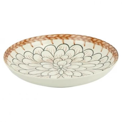 Тарілка керамічна 8-ка з візерунком D20,5*5,5см 500мл 6895-123