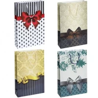 Пакет кольоровий великий МІКС вертикальний 25х39х8 см 5060