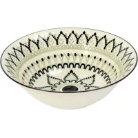 Тарілка керамічна 7-ка з візерунком D17,5*7,5см 500мл 6895-1