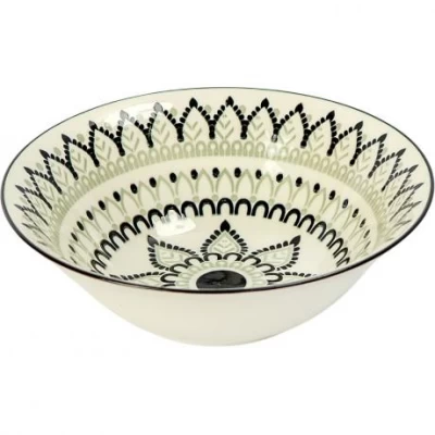 Тарілка керамічна 7-ка з візерунком D17,5*7,5см 500мл 6895-1