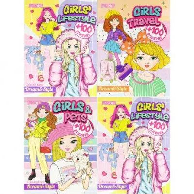 Розмальовка з наліпками Dream&Style МІКС РМ-88