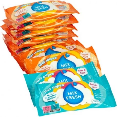 Вологі серветки 15 шт Mix Fresh Handy Snow  11273/11271