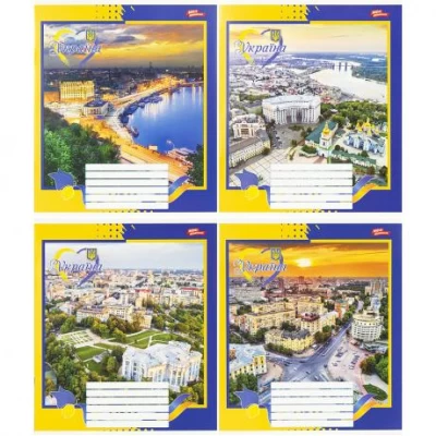 Зошит кольоровий 24 аркуші, клітинка 3802 N