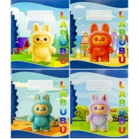 Зошит кольоровий 18 аркушів, лінія Labubu