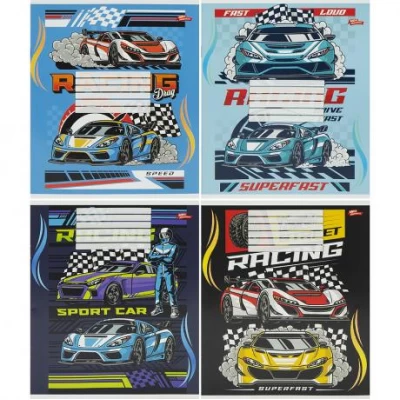 Зошит кольоровий 12 листів, клітина 3847к