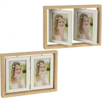 Фоторамка з обертовими внутрішніми рамками на 2 фото 10*15см XZ3012-4*6*2