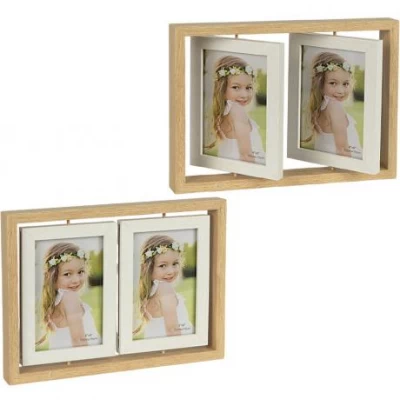 Фоторамка з обертовими внутрішніми рамками на 2 фото 10*15см XZ3012-4*6*2