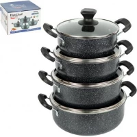 Набір каструль з антипригарним покриттям 4шт 2/2,5/3/4л з кришками D20/22/24/26см TTG163/16749-2