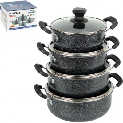 Набір каструль з антипригарним покриттям 4шт 2/2,5/3/4л з кришками D20/22/24/26см TTG163/16749-2 Набір каструль з антипригарним покриттям 4шт 2/2,5/3/4л з кришками D20/22/24/26см TTG163/16749-2