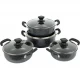 Набір каструль з антипригарним покриттям 4шт 2/2,5/3/4л з кришками D20/22/24/26см TTG163/16749-2