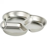 Тарілка для приправ металева на 4 відділення  13*13см 632-4