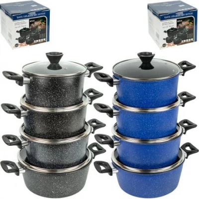 Набір каструль з антипригарним покриттям 4шт 3/3,5/4/5л з кришками D20/22/24/26см 16749-6 Набір каструль з антипригарним покриттям 4шт 3/3,5/4/5л з кришками D20/22/24/26см 16749-6