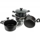 Набір каструль з антипригарним покриттям 4шт 3/3,5/4/5л з кришками D20/22/24/26см 16749-6