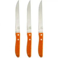 Ніж кухонний металевий з дерев’яною ручкою  (уп 12шт) SM5047