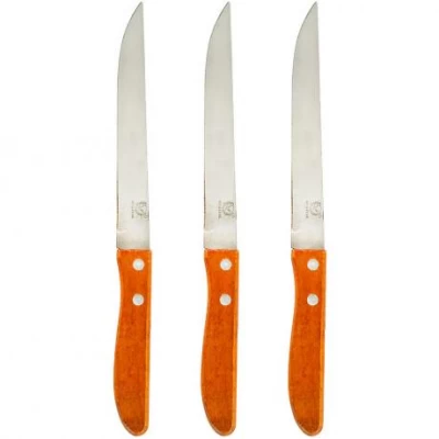 Ніж кухонний металевий з дерев’яною ручкою  (уп 12шт) SM5047