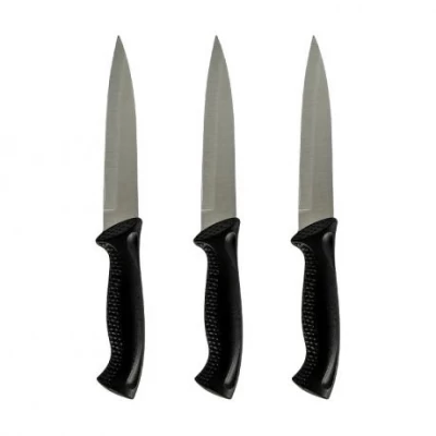 Ніж металевий з пластиковою ручкою 12 штуки S02