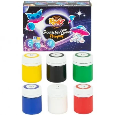 Набір гуашевих фарб,преміум 6*20 мл,RUDIX 820605