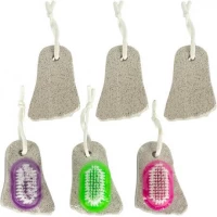 Пемза зі щіткою у вигляді ніжки 2 в1 8*6*2см B014-0009