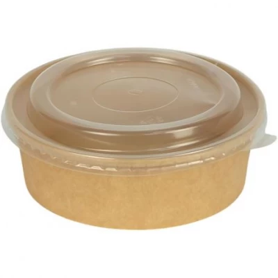 Салатник круглий КРАФТ 500 мл c пластиковою кришкою Салатник круглий КРАФТ 500 мл c пластиковою кришкою