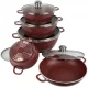 Набір каструль з антипригарним покриттям 5шт 1/1,5/2/4/6л з кришками D18/22/26/26/30см 16749-30 Набір каструль з антипригарним покриттям 5шт 1/1,5/2/4/6л з кришками D18/22/26/26/30см 16749-30