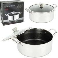 Каструля сталева D30см L11,5 см з 6-шаровим покриттям 16749-34