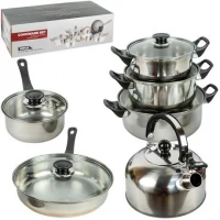 Набір посуду із нержавіючої сталі COOKWARE SET 12 предметів 898-2 Набір посуду із нержавіючої сталі COOKWARE SET 12 предметів 898-2
