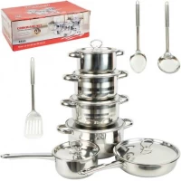 Набір посуду із нержавіючої сталі 15 предметів 898-7