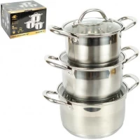 Набір каструль DUO LE BAO з 6 предметів з 5-шаровим дном 898-13