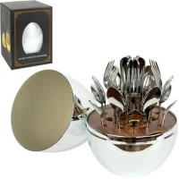 Набір столових приборів 24 шт в підставці Silver egg 913S