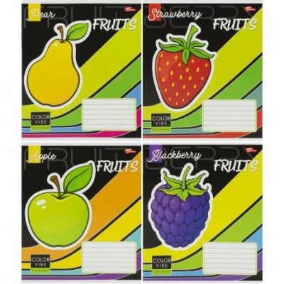 Зошит кольоровий 12 листів, клітина 3845к