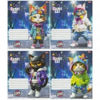 Зошит кольоровий 12 листів, клітина 3849к