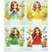 Зошит кольоровий 12 листів, клітина 3850к