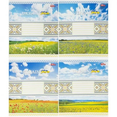 Зошит кольоровий 18 аркушів, клітинка 3856к