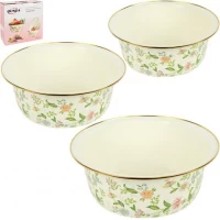 Набір емальованих мисок 3шт D24/28/32см 7043-21 Набір емальованих мисок 3шт D24/28/32см 7043-21
