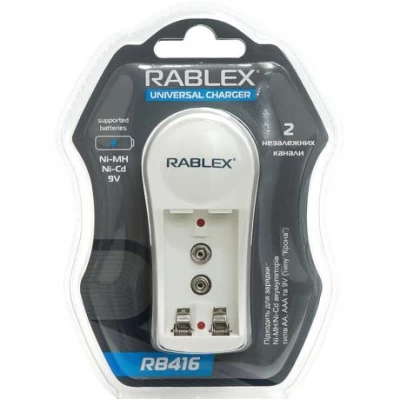 Зарядний пристрій універсальний Raymax AA/AAA/9V та  Ni-MH/Ni-Cd RB416
