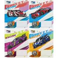 Зошит кольоровий 12 аркушів, коса з доп.лініей 3852