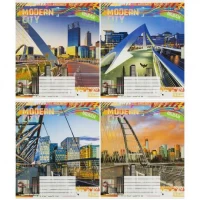 Зошит кольоровий 18 аркушів, клітинка 3857