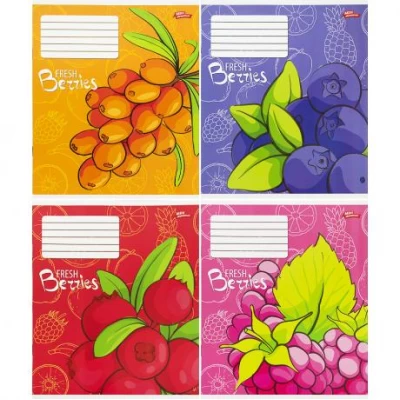 Зошит кольоровий 18 аркушів, клітинка 3858