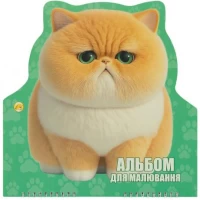 Альбом фігурний КОТИК 24 аркуші, 120(100)г/м² спіраль, обкл. 325г/м² ТМ ТетрадаТЕ14844