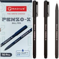 Ручка PENZO - X 1000м RADIUS 50 штук, чорна 505769