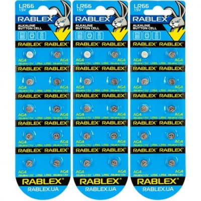 Батарейка RABLEX таблетка 1.5V AG4 (LR66)