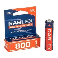 Акумулятор RABLEX 800mah 3.7V 18650(БЕЗ ЗАХИСТУ) 001773 Акумулятор RABLEX 800mah 3.7V 18650(БЕЗ ЗАХИСТУ) 001773