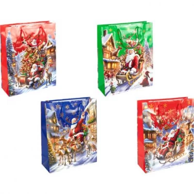 Пакет подарунковий Новий Рік 18х21,5х8см 2567-1